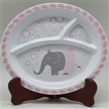 Farfurie compartimentata Gemma, pentru copii, 21 cm, alb, 2Stx